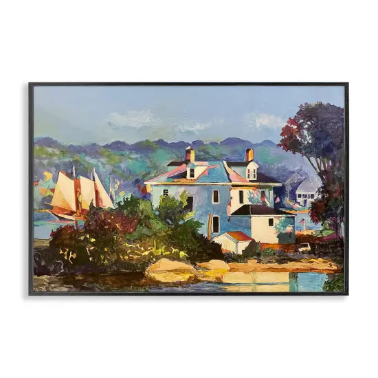 Stupell Industries Coastal Gloucester Houses Framed Giclee By Greg Gorham {7}