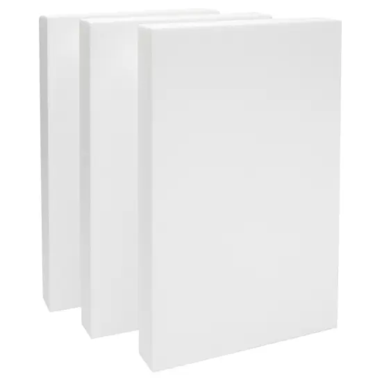 3 Pack Craft Foam Blocks for DIY, 2 Inch Thick Rectangle Bricks for Carving, Sculpture, Art (17 x 11 x 2 In) White {1}