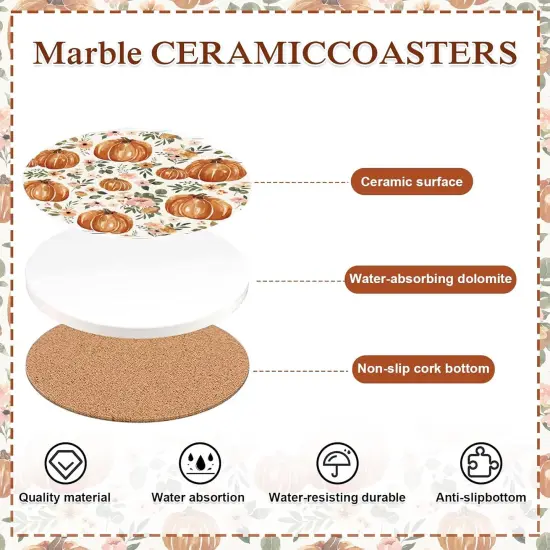 4Pcs Fall Coasters {2}