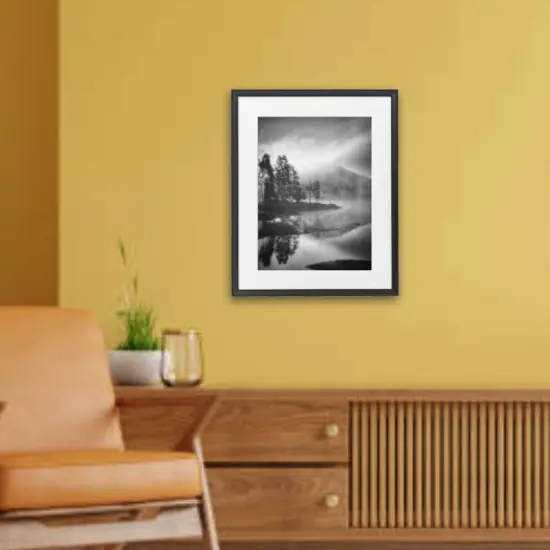 Black Frame with Mount, 16x20" &ndash; Horizontal/Vertical, No-Nail Hanging, Safe Front Protection! {1}