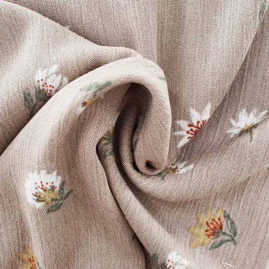 1 Yard Taupe Olive Rayon Crepon Fabric 50/52" Lightweight Woven Crinkle Material for Stylish Apparel {3}