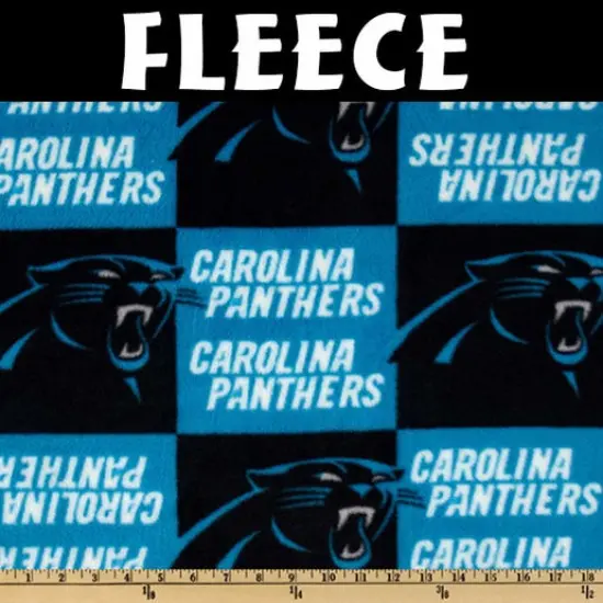 Licensed NFL Carolina Panthers Block Fleece 6399-D Fabric by the Yard {1}