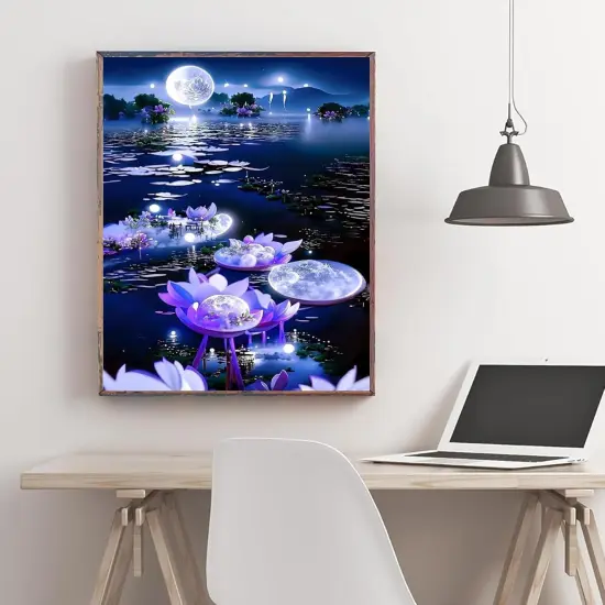 5D Moon Large Diamond Painting Kits for Adults {2}