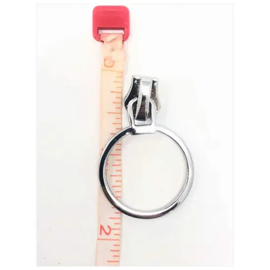 Zipper Pull &ndash; Glossy Round Metal O Ring 5MM in Nickel {4}