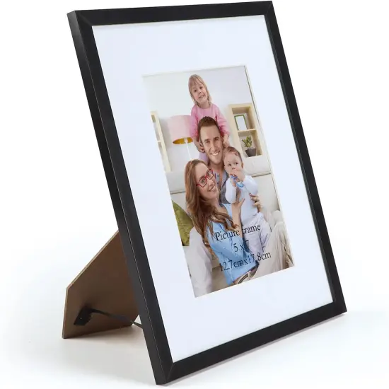 Black 8x10 Picture Frame Set of 10, Matted to 5x7 Picture with Mat or 8x10 Photo without Mat {5}