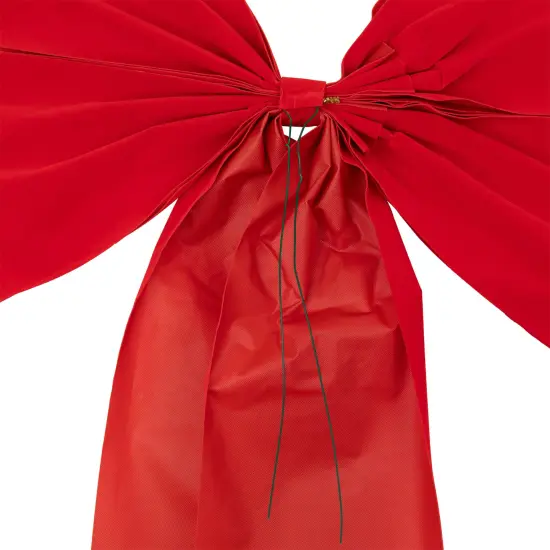 Northlight 4-Loop Velveteen Christmas Bow Decoration - 18" x 30" - Red {7}