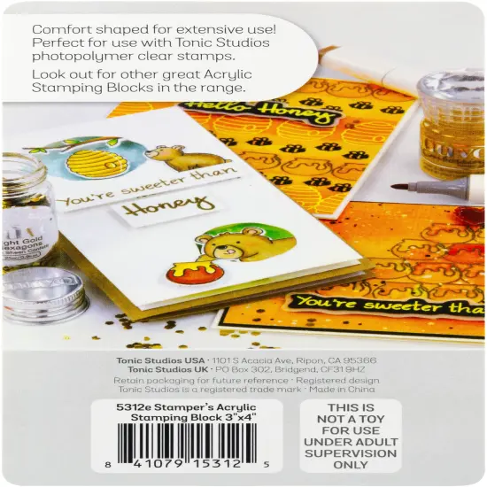 Tonic Studios Acrylic Stamping Block-3"X4" {2}