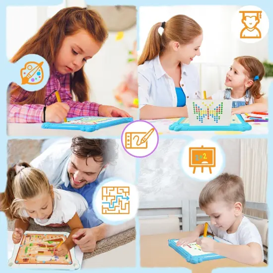 2 in 1 Magnetic Color and Number Maze - Magnetic Drawing Board for Kids Toddler, Montessori Toy for 3+ Year Old, Educational Preschool Learning Car Travel Toy for kid age 4 5 6 Girl Toy Boy Gift {3}
