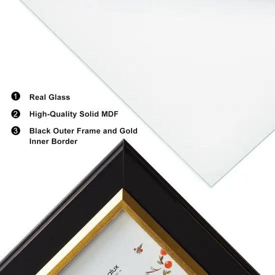 5x7 Picture Frame Photo Frame, Made of Solid MDF Wood with Real Glass {4}