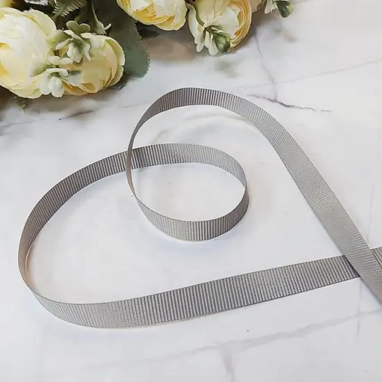 Grosgrain Solid Fabric Ribbon 3/8 Inch x 50 Yds Dark Grey for Christmas Home Decor Gift Wrapping DIY Crafts Hair Bow Scrapbook {2}
