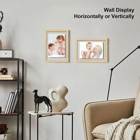 5x7 Floating Frames Set of 2, Double Plexiglass Picture Frame {4}
