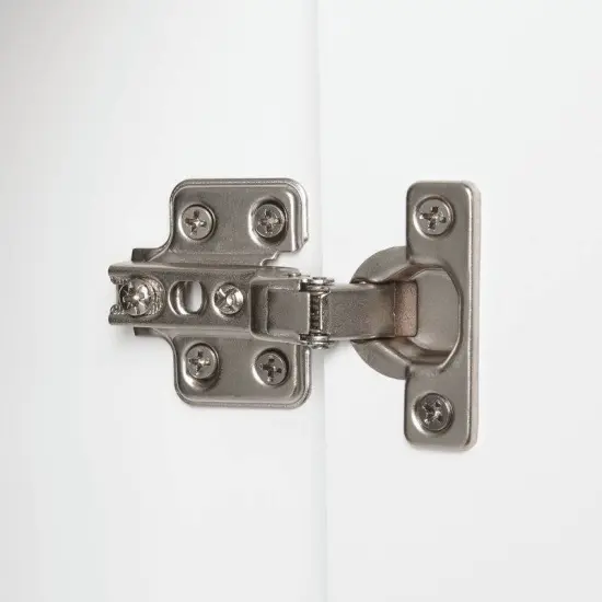 White 2 Door Wall Mounted Bathroom Storage Cabinet {4}