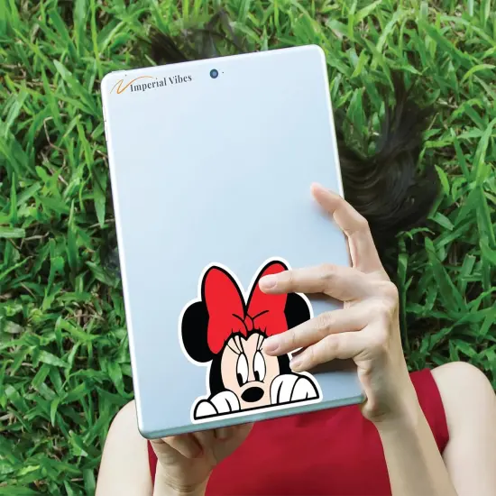 Pack of 2 Imp 156 -Peeking Micke Mouse Sticker &ndash; Vinyl Decal for Truck, and Van Bumper {5}