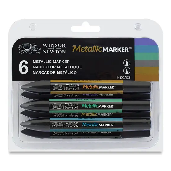 Winsor & Newton Promarker Metallic Markers - Set of 6 {1}