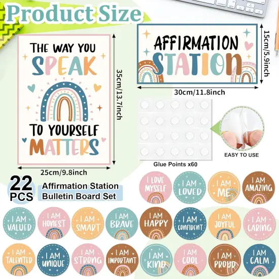 Boho Affirmation Station Bulletin Board Set {2}