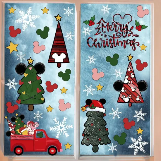 9 Sheets Christmas Window Clings Party Decorations {1}