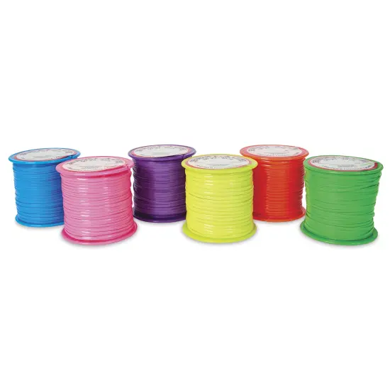 Pepperell Rexlace Plastic Lacing - Set of 6, Neon Colors, 300 yds {1}
