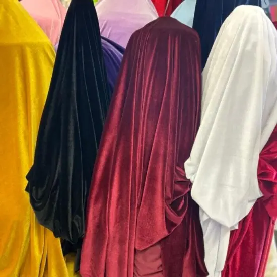 1 Yard Stretch Velvet Fabric Soft Durable Polyester Spandex for Upholstery & Event Decor Royal {6}