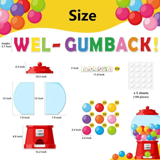 Back to School Bulletin Board Decorations - Gumball {2}