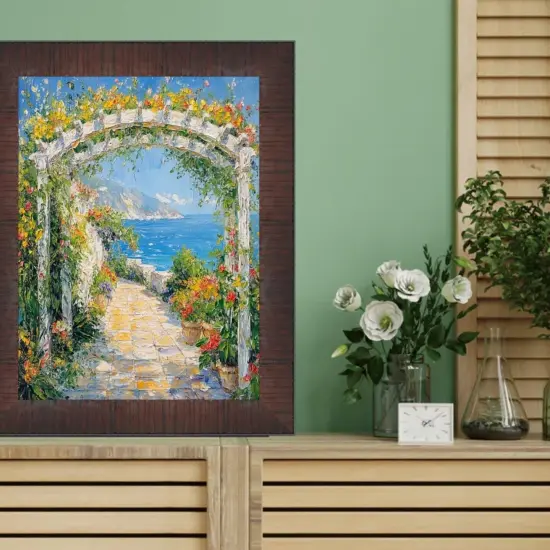 Wood Grain Mahogany Ven Slope Picture Frame 13x19 frame {7}