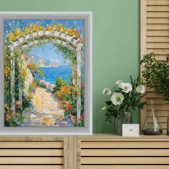 Modern Silver Metal Brushed Picture Frame 24x24 frame {6}