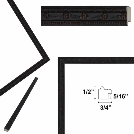 Narrow Black Stars Picture Frame 30x36 frame {3}