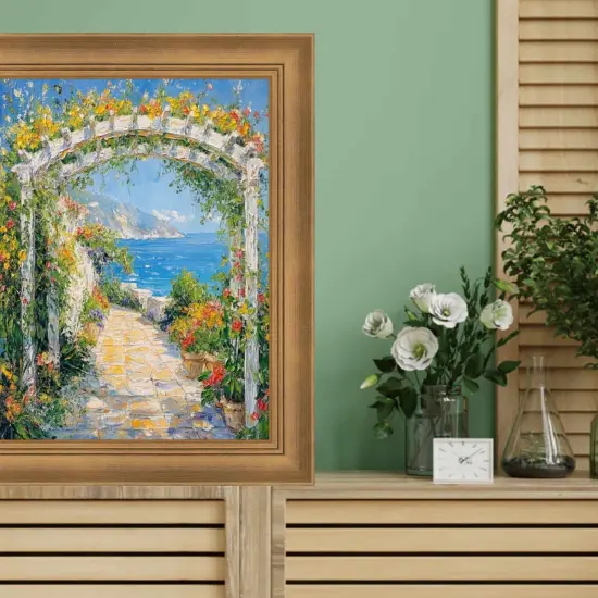 Traditional Aged Gold Scoop Picture Frame 24x24 frame {5}