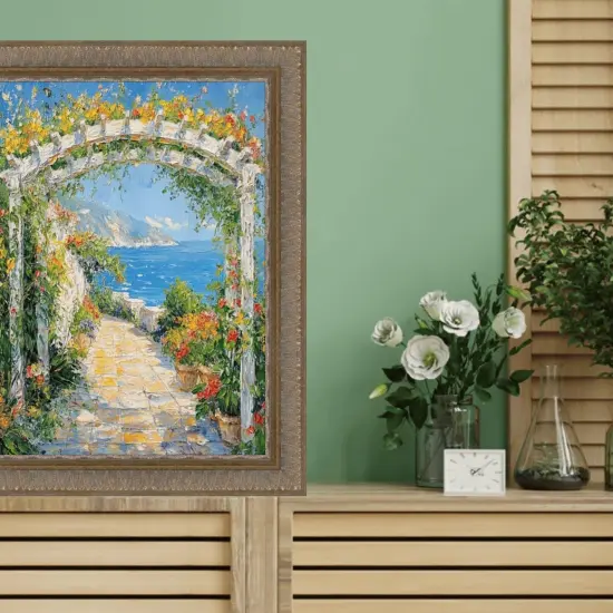 Wheat Leaf Gold With Silver Wash Picture Frame 22x22 frame {7}