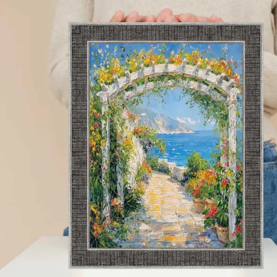 Rustic Wood Black Silver Picture Frame 11x15 frame {7}