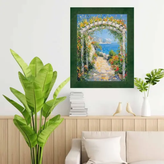 Green Burl Wood Flat Picture Frame 8.5x11 frame {4}