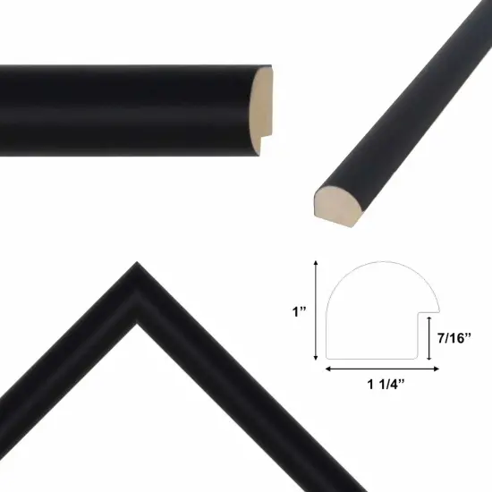 Round Matte Black Picture Frame 10x14 frame {3}