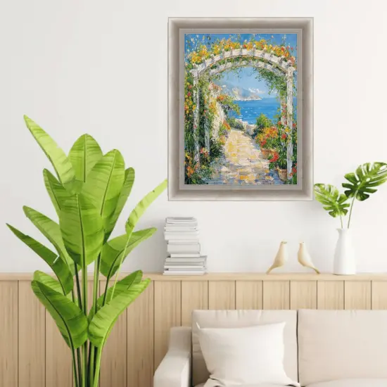 Italian Florentine Silver Leaf Shadow Box Picture Frame 10x14 frame {6}