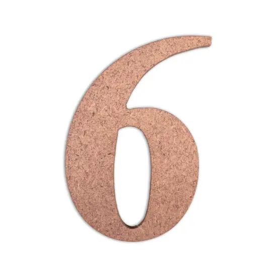 Little Birdie MDF Number 4" 1/Pkg-6 {2}