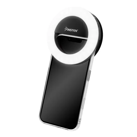 Insten Video Conference Lighting Kit For Cell Phone Laptop, LED Ring Lights Clip on, 3 Lighting Modes 4 Brightness, Black {2}