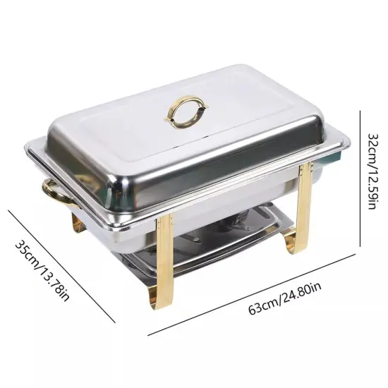 Stainless Steel Chafer Chafing Dish Sets Buffet Catering Pans Catering Tabletop {4}