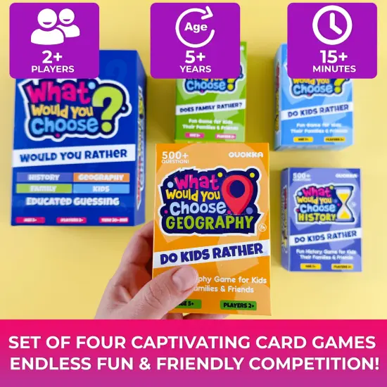 4 Set Trivia Card Game What Would You Choose for Kids {2}