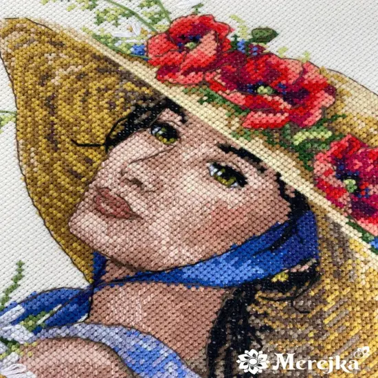 Flower Hat K-250 Counted Cross-Stitch Kit {5}