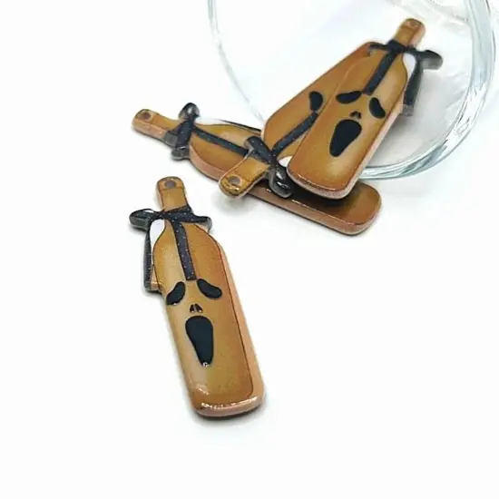 Halloween Bottle Fall / Autumn Decor Pendant, 45x13mm {1}