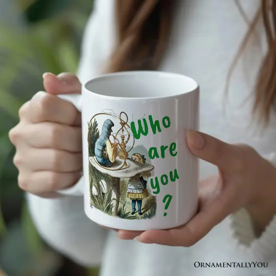 The Caterpillar Who Are You Vintage Mug, Alice's Adventures in Wonderland {2}