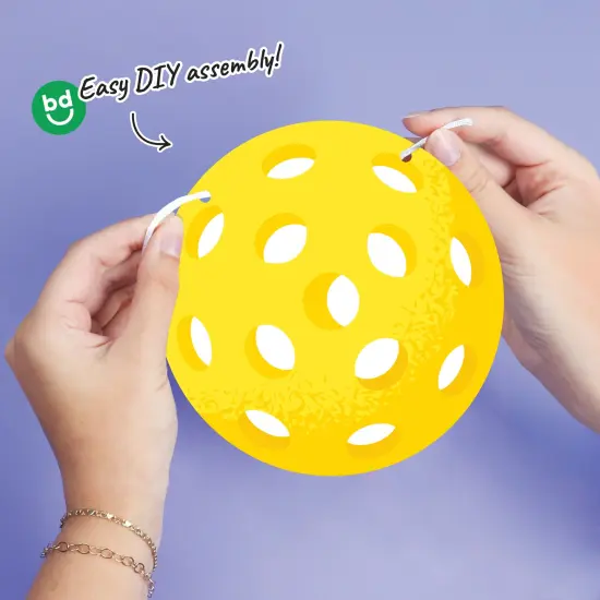 Big Dot of Happiness Pickleball Garland Banner, Let's Rally Birthday or Retirement Party Decorations Banner, 30 Feet of Cord, 15 Double-Sided Pickleballs {4}