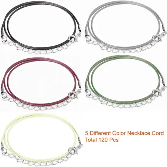 120Pcs Necklace Cord with Clasp Bracelet String Bulk(20 Inches) {3}