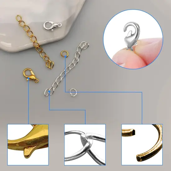 Lobster Claw Clasps and Extender Chains for Jewelry Making Supplies(300pcs) {4}