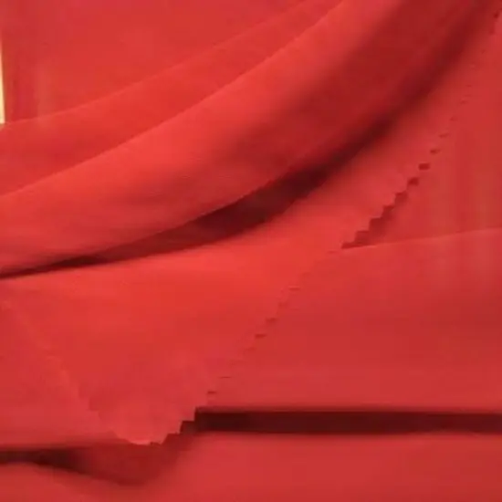 1 Yard Red Chiffon Fabric 58/60" Wide Lightweight Sheer Polyester for Apparel & Event D&eacute;cor {1}