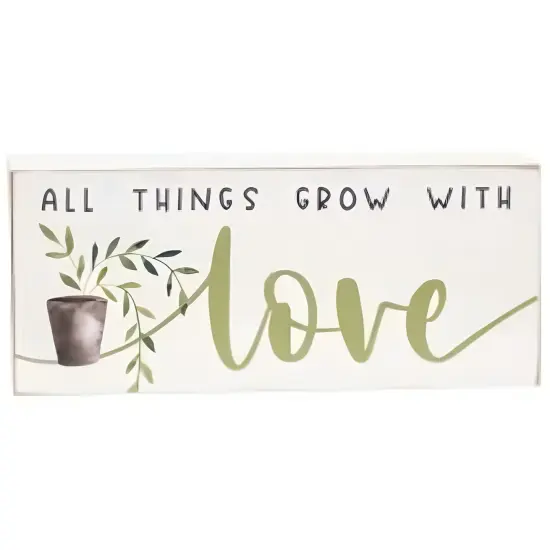 Wooden Inspirational Blocks with Distressed Finish and Floral Accents 3 Asstd. {2}