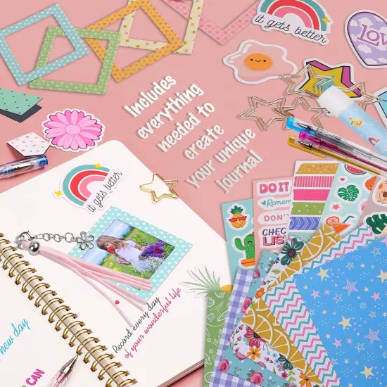 DIY Journal Kit for Girls - Scrapbook & Diary Supplies Set {3}