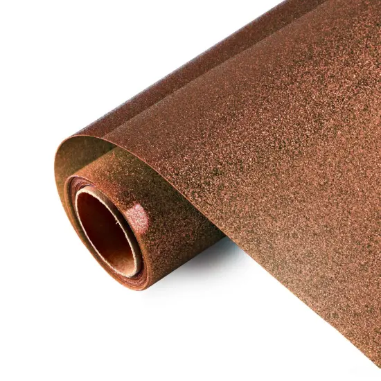 Glitter HTV IronHeat Transfer Vinyl DIY Heat Press Design for T-Shirts (Brown) {1}