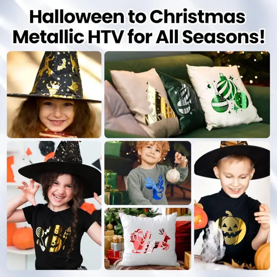 Thick Metallic Purple Heat Transfer Vinyl Chrome HTV Vinyl Roll, 12"x 6ft {2}