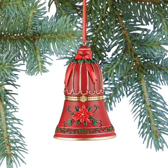 Collections Etc Hand Painted Trinket Christmas Ornaments with Opening Compartment for Small Gifts {2}