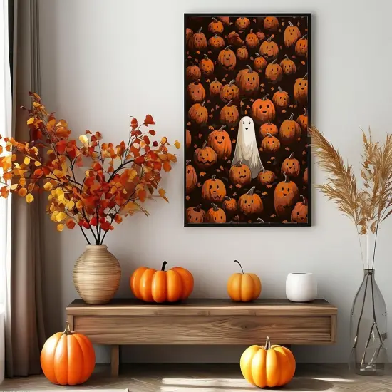 Halloween Pumpkin Ghost Paint by Number Kits - 12x16 Inch {2}