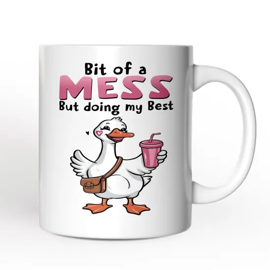 Coquette Pink Goose Mug, Sassy Gift {4}